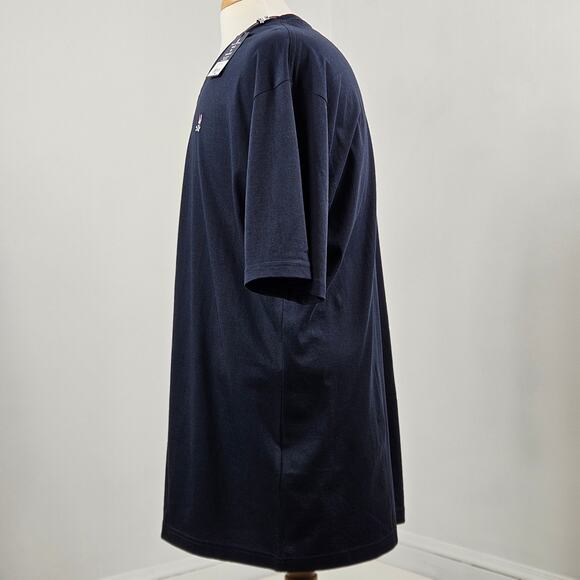 Psycho Bunny V-Neck Logo Pima Cotton T-Shirt Navy Blue | Big Man XXXL - Picture 5 of 16